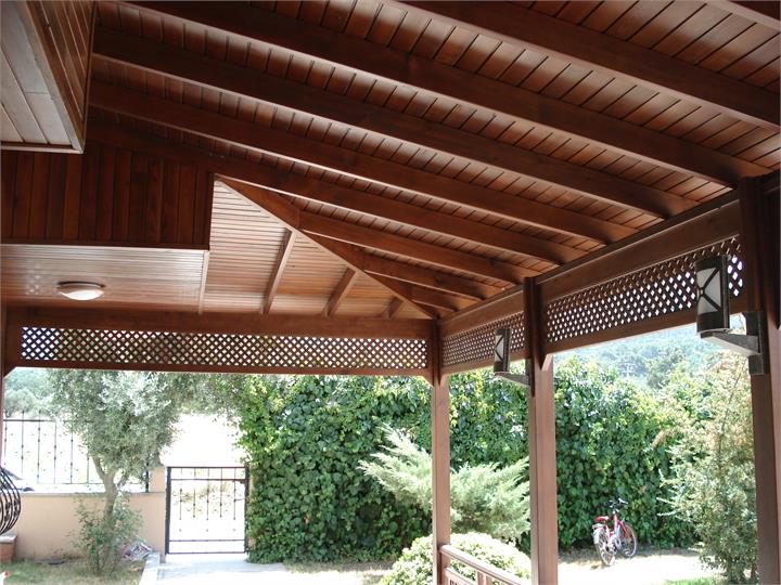 Ahşap Pergola Sazlı